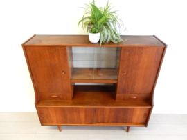 retro vintage kast wandmeubel dressoir jaren 60 teakhout