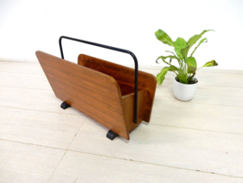 retro vintage lectuurbak jaren 60 teak