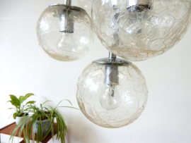 vintage lamp hanglamp plafondlamp jaren 70 bol glas Doria