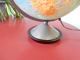 retro vintage wereldbol globe lamp tafellamp uit 1965