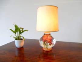 retro vintage dressoir lamp Bloemlamp jaren 70 tafellamp