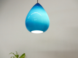 Retro Vintage Peill & Putzler Lamp Hanglamp Blauw Jaren 60