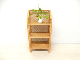 vintage rotan kast jaren 60 riet plantentafel boekenkast