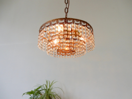 retro vintage antiek lamp hanglamp kroonluchter goud kleur