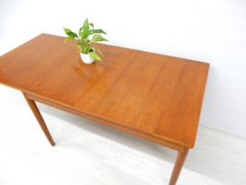 retro vintage eettafel tafel jaren 60 hout uitschuiftafel