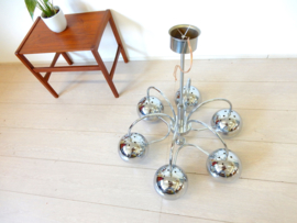 Vintage lamp hanglamp plafondlamp jaren 60 chroom bol