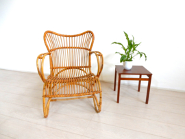 Vintage rotan fauteuil jaren 70