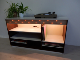 vintage kast dressoir jaren 70 lp kast platen audiomeubel