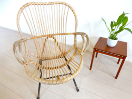 Vintage rotan fauteuil jaren 60