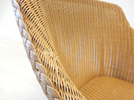 Lloyd loom stoel vintage riet rotan fauteuil eetkamerstoel