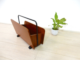 retro vintage lectuurbak jaren 60 teak