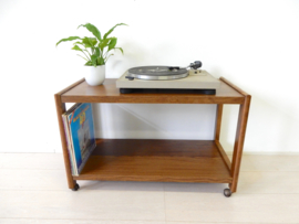 retro vintage bijzettafel kast jaren 70 tv meubel lp kast