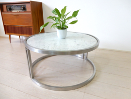 retro vintage design salontafel tafel marmer jaren 80 rond