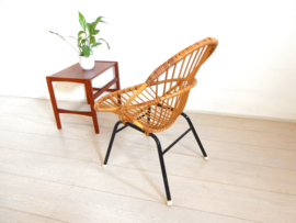 Vintage rotan fauteuil jaren 60