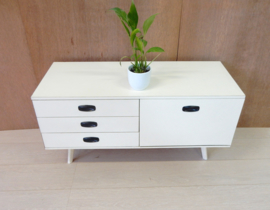 Vintage dressoir wit tv meubel jaren 60