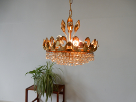 retro vintage hanglamp hollywoodregency jaren 60 goud kleur