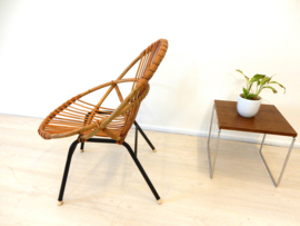 retro vintage rotan fauteuil stoel kast jaren 60 / 70 riet