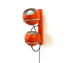 vintage Gepo retro Wandlamp lamp jaren 60 / 70 bol oranje