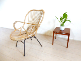 Vintage rotan fauteuil jaren 60