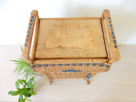 retro vintage rotan kast jaren 60 riet