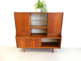 retro vintage kast wandmeubel dressoir jaren 60 teakhout