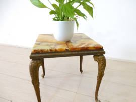 retro vintage bijzettafel plantentafel marmer jaren 60 / 70