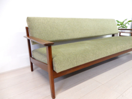 retro vintage bank jaren 60 design slaapbank teak 3 zits