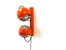 vintage Gepo retro Wandlamp lamp jaren 60 / 70 bol oranje