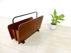 retro vintage lectuurbak jaren 60 teak