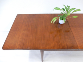 vintage eettafel uitschuiftafel jaren 60 teak hout retro