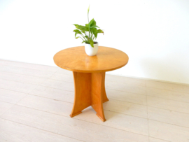 retro vintage bijzettafel tafel jaren 50 rond plantentafel