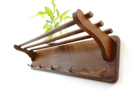 retro vintage kapstok hout jaren 60