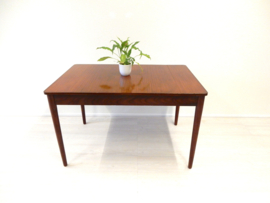 vintage eettafel uitschuiftafel jaren 60 teak hout retro