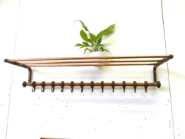 retro vintage kapstok messing / koper art deco