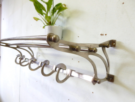 vintage kapstok jaren 60 70 design chroom art deco aluminium