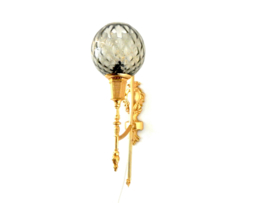 Vintage Wandlamp lamp jaren 70 / 80 glas goud