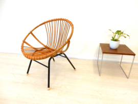 retro vintage rotan fauteuil stoel kast jaren 60 / 70 riet