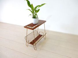 Retro vintage lectuurbak bijzettafel jaren 60 plantentafel