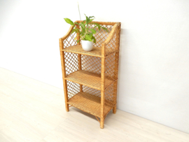 vintage rotan kast jaren 60 riet plantentafel boekenkast