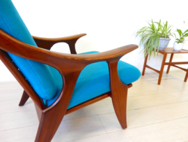 retro vintage De ster Gelderland fauteuil stoel jaren 60 teak