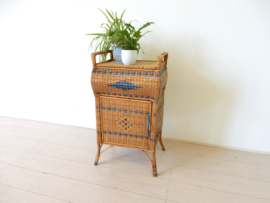 retro vintage rotan kast jaren 60 riet