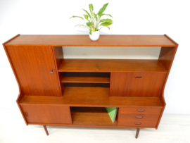 retro vintage boekenkast kast wandmeubel jaren 60 dressoir