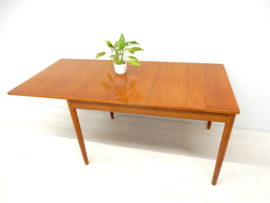 retro vintage eettafel tafel jaren 60 hout uitschuiftafel