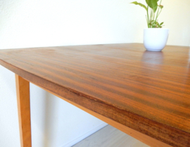 vintage eettafel tafel jaren 60 teakhout ovaal retro