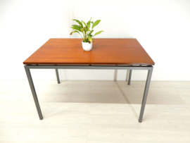 retro vintage eettafel tafel jaren 60 70 metaal teakhout