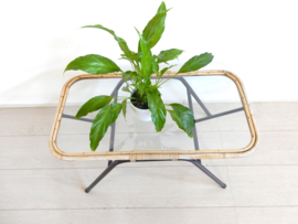 Vintage rotan bijzettafel / salontafel