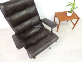 Vintage fauteuil stoel jaren 60 leer design chroom