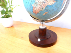 retro vintage wereldbol globe lamp tafellamp klein glas