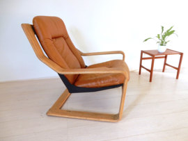 Vintage fauteuil jaren 60 leer