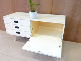 Vintage dressoir wit tv meubel jaren 60